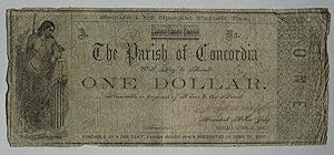 ANTIQUE CIVIL WAR 1862 LOUISIANA PARISH ONE DOLLAR BILL NUMISMATIST CONFEDERATE
