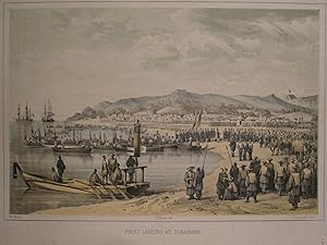 GERMAN AMERICAN HEINE JAPAN COMMODORE PERRY EXPEDITION 1856 GORAHAMA LANDING