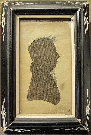 ANTIQUE 1817 HOLLOW-CUT SILHOUETTE BRIMFIELD MA LAST ORIGIN ORIGINAL FRAME ID'D