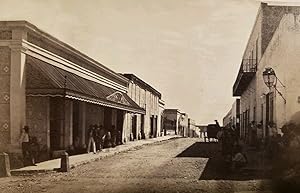 ANTIQUE 1880 COWBOYS ARCHITECTURE LISTED ARTIST RENDON MONTERREY MEXICO MX PHOTO