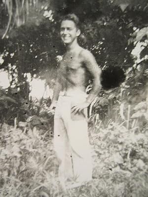 ANTIQUE VINTAGE ISLAND MAN C.E. FELT ROCHELLE IL WW2 OR POST WAR GAY INT PHOTO