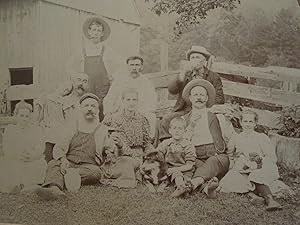 ANTIQUE CIGARS BEER DOG FUN BARE FEET NEW ENGLAND N CALAIS VT CABINET CARD PHOTO