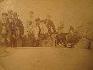 ANTIQUE SHIP NAUTICAL CHESTNUT ST PHILADELEPHIA 1891 SNYDER CABINET CARD PHOTO