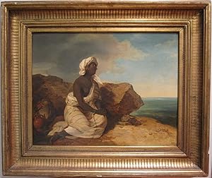 Image du vendeur pour ANTIQUE EARLY 19th CENTURY AUSTRIAN PETER FENDI AFRICAN SLAVE VENICE PAINTING mis en vente par 21 East Gallery