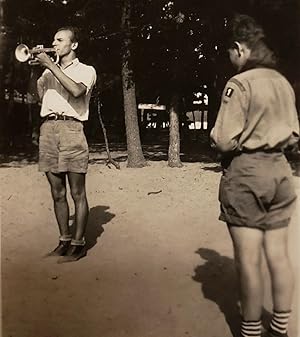 VINTAGE BSA BOY SCOUTS OF AMERICA TRUMPET PATCH 1 VERNACULAR PHOTOGRAPHY PHOTO