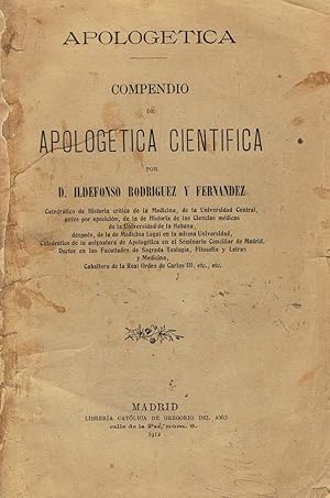 Seller image for COMPENDIO DE APOLOGTICA CIENTFICA for sale by Librera Torren de Rueda