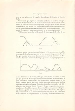 Seller image for POSIBILIDADES DE LUCHA BIOLOGICA CONTRA LAS ORUGAS DE LA COL (8 PAGINAS ORIGINALES DEL AO 1940, ESTUDIO COMPLETO TEXTO INTEGRO) for sale by Libreria 7 Soles