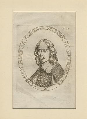 Agostino Metelli bologne. pittore di architetura. (Ritratto a mezzo busto, di 3/4 verso sinistra,...