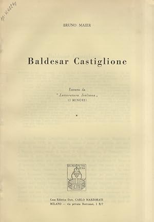 Bild des Verkufers fr Baldesar Castiglione. Estratto da "Letteratura Italiana" (I minori). zum Verkauf von Libreria Oreste Gozzini snc