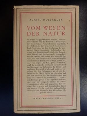 Bild des Verkufers fr Vom Wesen der Natur -- Einfhrung in die traditionelle Naturphilosophie zum Verkauf von Antiquariat Lastovka GbR