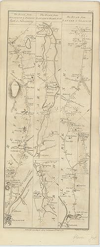 Bild des Verkufers fr The Road from Glasgow to Paisley, Bieth & Kilwhinning. [with] The Road from Lanark to Hamilton. [with] The Road from Lanark to Glasgow. [and on verso] The Road from Stirling to Glasgow. [with] The Road from Stirling to Dumbarton. zum Verkauf von Robert Frew Ltd. ABA ILAB