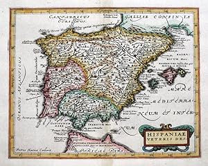 Antique Map SPAIN, Van Den Keere, Cluver, Jansson original 1661