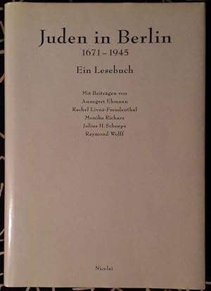 Bild des Verkufers fr Juden in Berlin 1671 - 1945 zum Verkauf von Klaus Kreitling