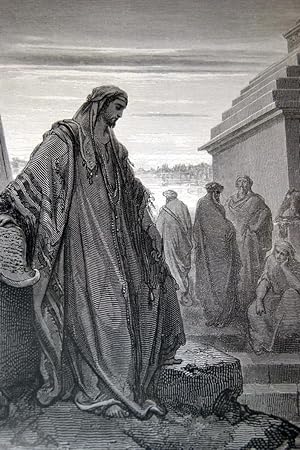 Image du vendeur pour DANIEL GUSTAVE DORE GRAVURE PRINT LA BIBLE 1874 RG10 mis en vente par Librairie RAIMOND