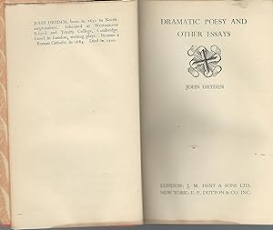 Immagine del venditore per Dramatic Poesy and Other Essays venduto da Dorley House Books, Inc.
