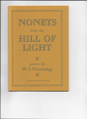 Seller image for NONETS FROM THE HILL OF LIFE: POEMS. for sale by Chaucer Bookshop ABA ILAB