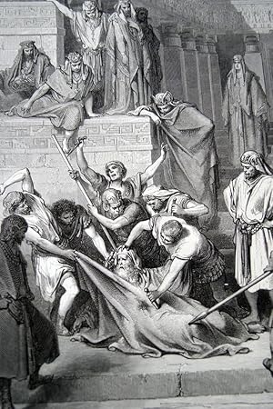 Image du vendeur pour MARTYRE VIEILLARD ELEAZARD GUSTAVE DORE GRAVURE PRINT LA BIBLE 1874 RG24 mis en vente par Librairie RAIMOND