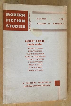 Modern Fiction Studies, Autumn 1964. Albert Camus, Special Number. Volume 10, Number 3