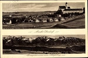 Bild des Verkufers fr Ansichtskarte / Postkarte Marktoberdorf im Ostallgu, Alpenpanorama vom Schlossberg aus zum Verkauf von akpool GmbH