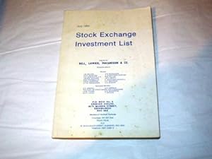 Seller image for Stock Exchange Investment List: July 1984; for sale by Wheen O' Books