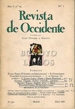 Revista de Occidente. Segunda época. Año I. Nº 1