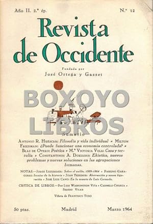 Revista de Occidente. Segunda época. Año I. Nº 12