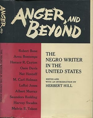 Image du vendeur pour ANGER, & BEYOND: The Negro Writer in the United States mis en vente par Peter Keisogloff Rare Books, Inc.
