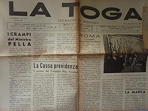 LA TOGA CRONACHE DEI TRIBUNALI Anno XX N.° 17 Napoli 1 Dicembre 1949