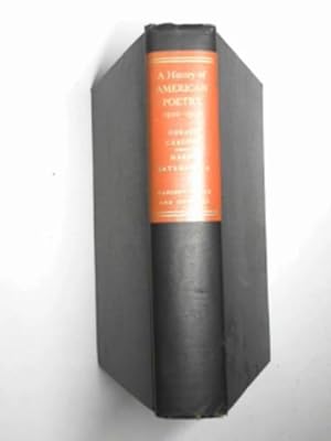 Seller image for A history of American poetry 1900-1940 for sale by Cotswold Internet Books