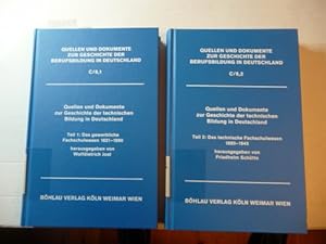 Immagine del venditore per Das gewerbliche Fachschulwesen 1821-1890 / Das technische Fachschulwesen 1890-1945 - Quellen und Dokumente zur Geschichte der Berufsbildung in Deutschland, Reihe C, Band 8/1 + 8/2 (2 BCHER) venduto da Gebrauchtbcherlogistik  H.J. Lauterbach