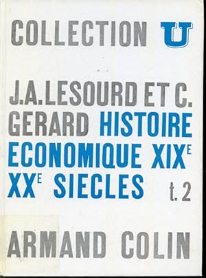 Bild des Verkufers fr Histoire conomique XIXe et XXe sicles Tome II zum Verkauf von Librairie Le Nord