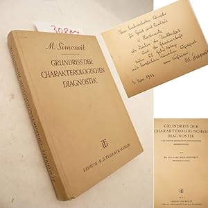 Grundriss der charakterologischen Diagnostik aufgrund heerespsychologischer Erfahrungen. Von von ...