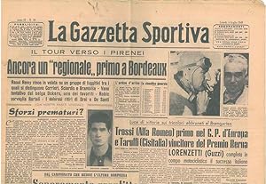 La Gazzetta Sportiva. Anno iii° n. 26 del 5 luglio 1948. Trossi (Alfa Romeo) primo del G.P. d'Eur...