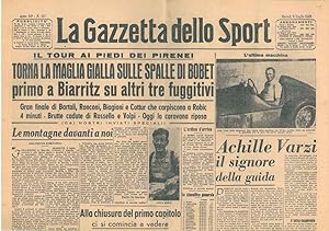 Gazzetta dello Sport. Anno 52°, n. 157 del 6 luglio 1948 Torna la maglia gialla sulle spalle di B...
