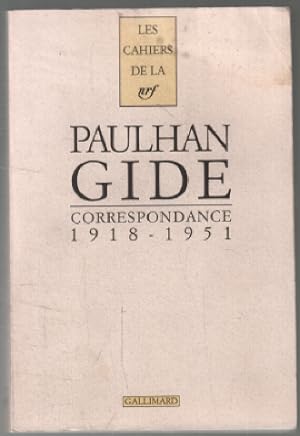 Seller image for Correspondance 1918-1951 for sale by librairie philippe arnaiz
