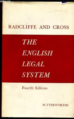 Bild des Verkufers fr Radcliffe and cross - the english Legal system - zum Verkauf von Le-Livre