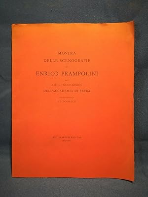 Image du vendeur pour Mostra delle scenografie di Enrico Prampolini nel Salone napoleonico dell'Accademia di Brera., mis en vente par il Bulino libri rari