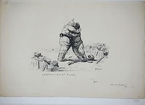 La "Defaillance" Russe. WWI Lithograph