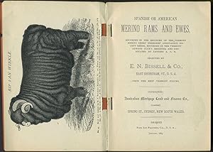 Spanish or American Merino Rams and Ewes . Selected by E. N. Bissell & Co. . from the Best Vermon...