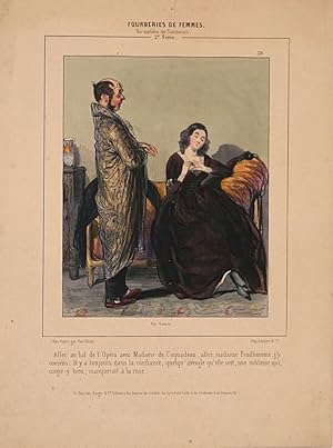 Pourboires de Femmes. En Mature de Sentiment. 2e Seri, "Allen au ball de l'Opera." Lithograph