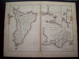 Original Map - "Sicilia; Syracusae; The Bay of Naples and Adjacent Part of Campania on an Enlarge...