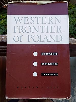 Seller image for Western Frontier of Poland Documents Statements Opinions for sale by Hill End Books