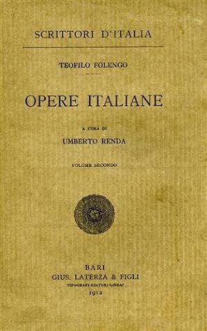 Bild des Verkufers fr Opere Italiane. vol.II. zum Verkauf von FIRENZELIBRI SRL