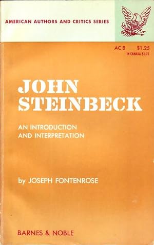 Bild des Verkufers fr John Steinbeck An Introduction and Interpretation. zum Verkauf von James M. Dourgarian, Bookman ABAA