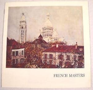 Image du vendeur pour French Masters. Exhibition at Hammer Galleries mis en vente par Resource Books, LLC