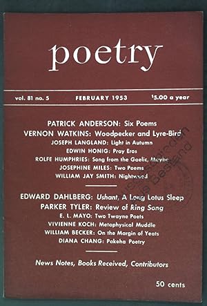 Seller image for Review of Ring Song; in: Vol. 81 No. 5 Poetry - A Magazine of Verse; for sale by books4less (Versandantiquariat Petra Gros GmbH & Co. KG)