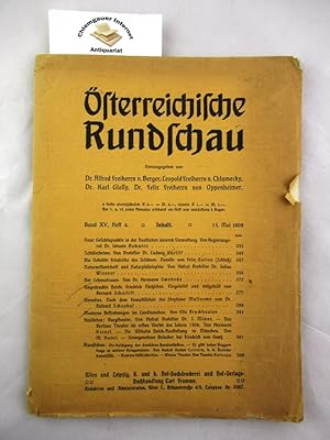 Immagine del venditore per sterreichische Rundschau. Band XV, Heft 4 (15. Mai 1908). venduto da Chiemgauer Internet Antiquariat GbR