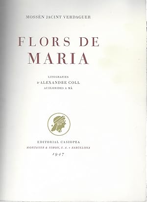 Flors de Maria . Mossèn Jacint Verdaguer 1947