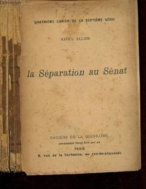 Bild des Verkufers fr La sparation au Snat zum Verkauf von Le-Livre