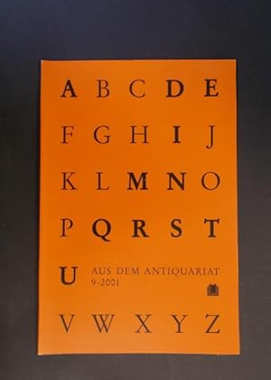 Seller image for Aus dem Antiquariat 9 - 2001 for sale by Antiquariat Strter